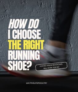 Image with text how do I choose the right running shoe?